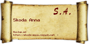 Skoda Anna névjegykártya