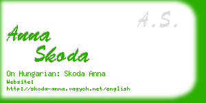 anna skoda business card